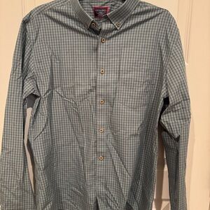 UNTUCKit Men's Blue Checkered Button Down Shirt
